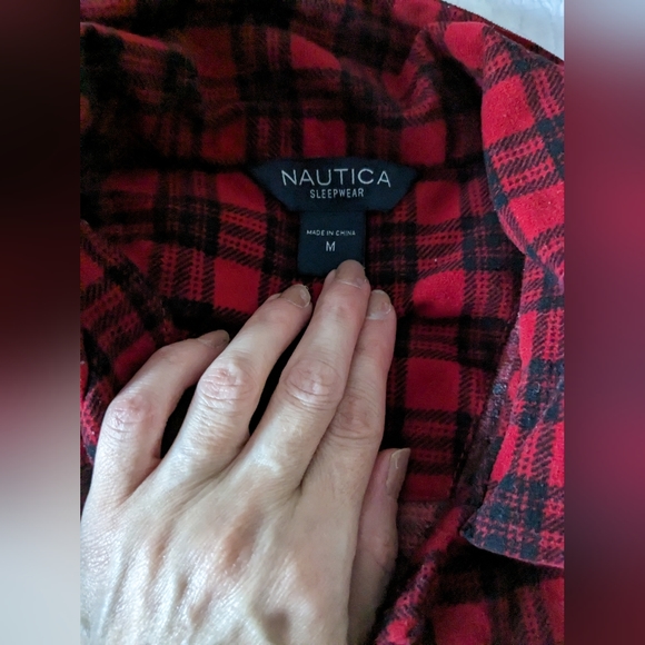 Nautica Plaid Sleepwear PJ Set size medium - Picture 3 of 6